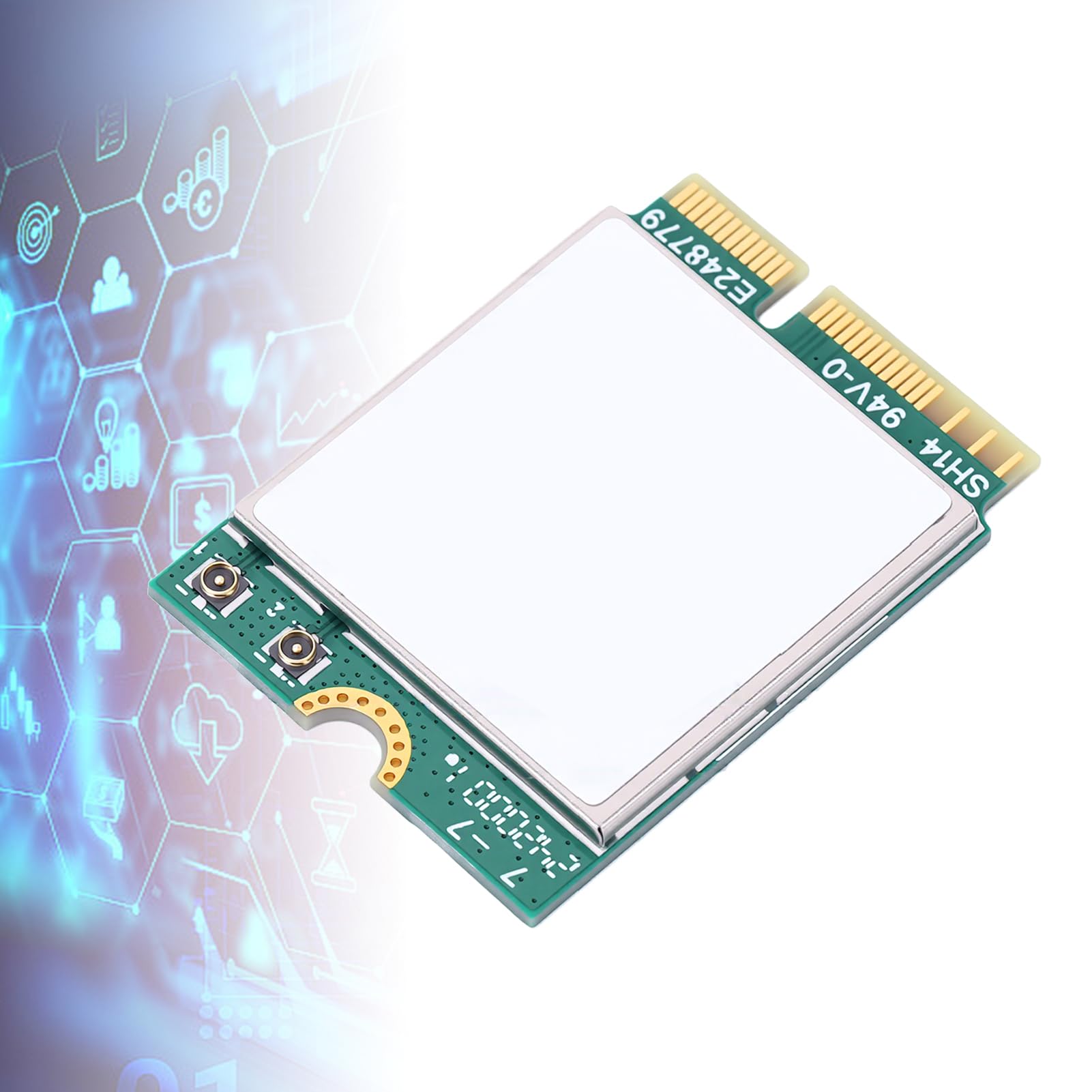 Goshyda Tarjeta Inalámbrica WiFi 7 M.2, 2.4G 5G 6GHz 3 Bandas