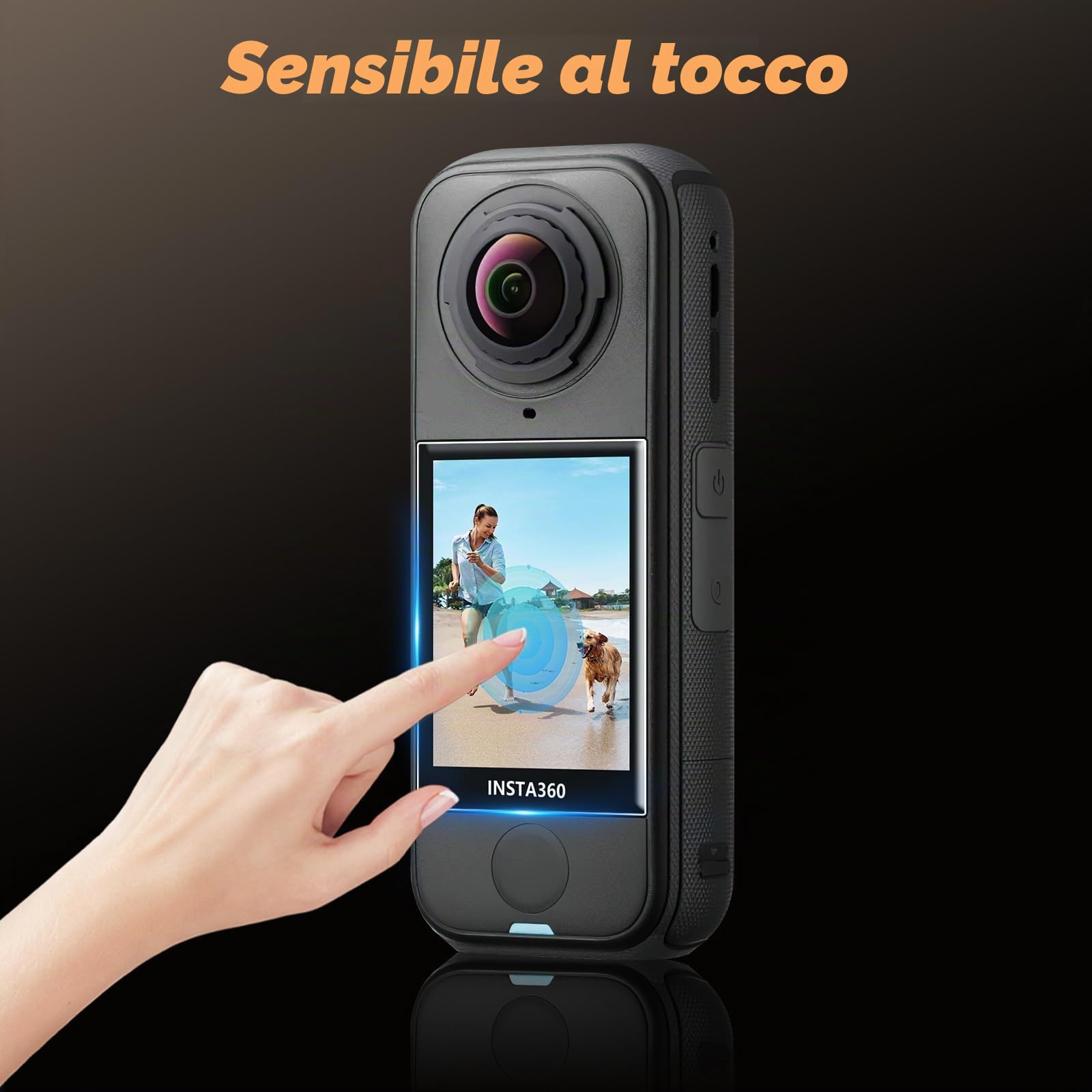 AMAZEAR Protezione Schermo per Insta360 X4 Air Action Camer (confezione da 3), accessori Insta 360 X4 Air, pellicola in vetro temperato impermeabile, anti-graffio, anti-impronte, anti-bolle