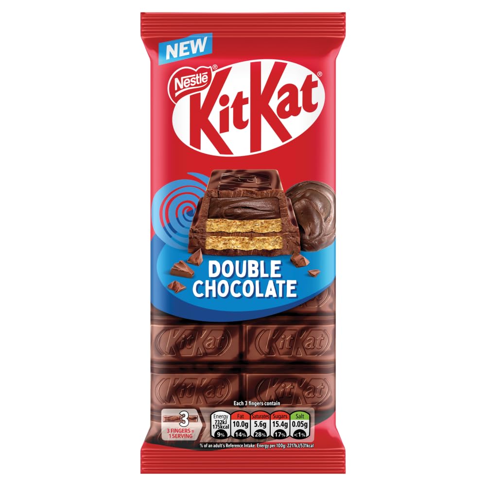 KitKat Double Milk and Dark Chocolate Crispy Wafer Sharing Bar, 99g
