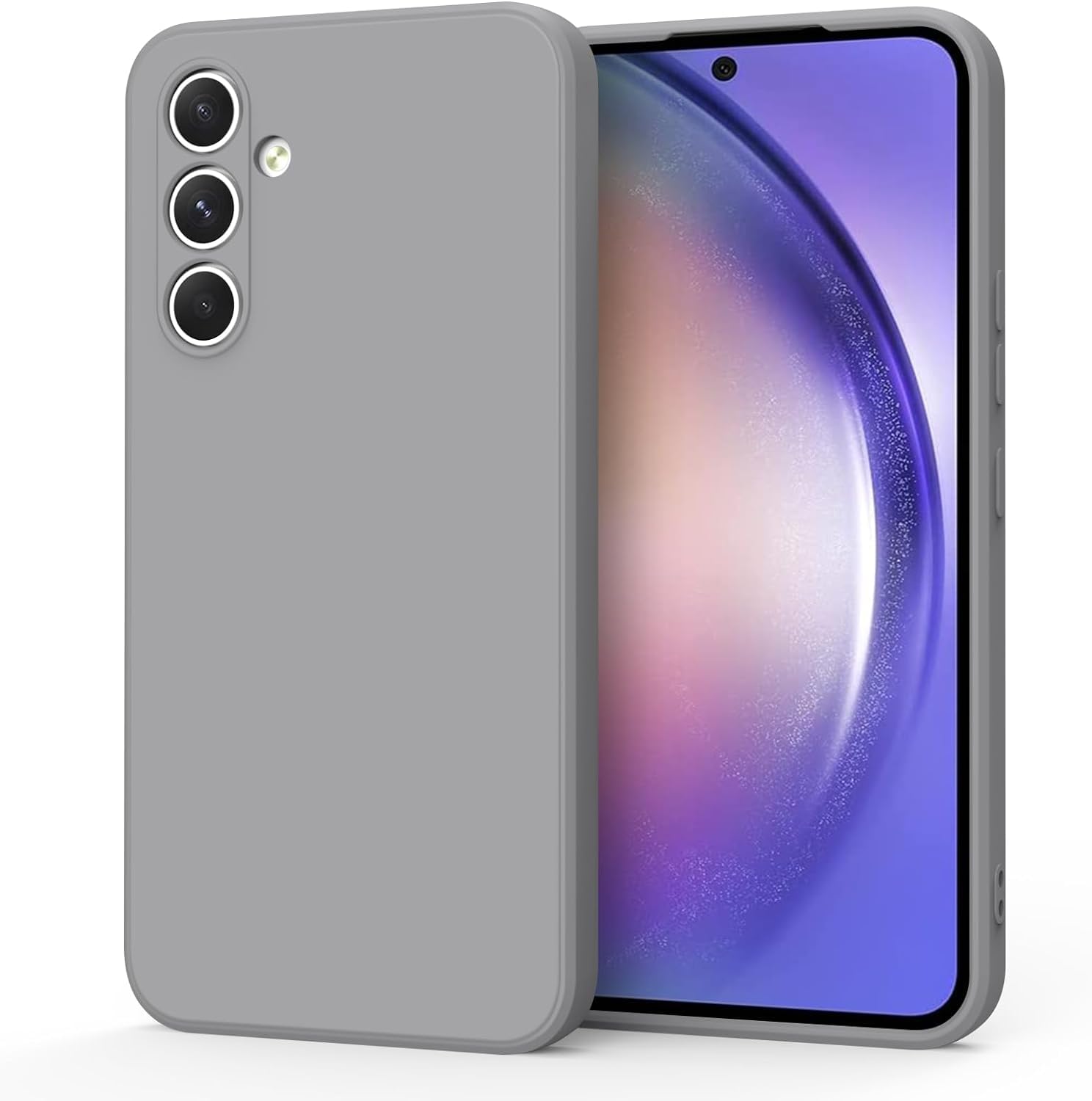 ZubitechSamsung Galaxy A35 5G Case Cover Soft Silicone Slim fit TPU Case Light weight Back Cover Matte Finish Shockproof Cover Anti fingerprint Case Designed For Samsung Galaxy A35 5G (Space Gray)