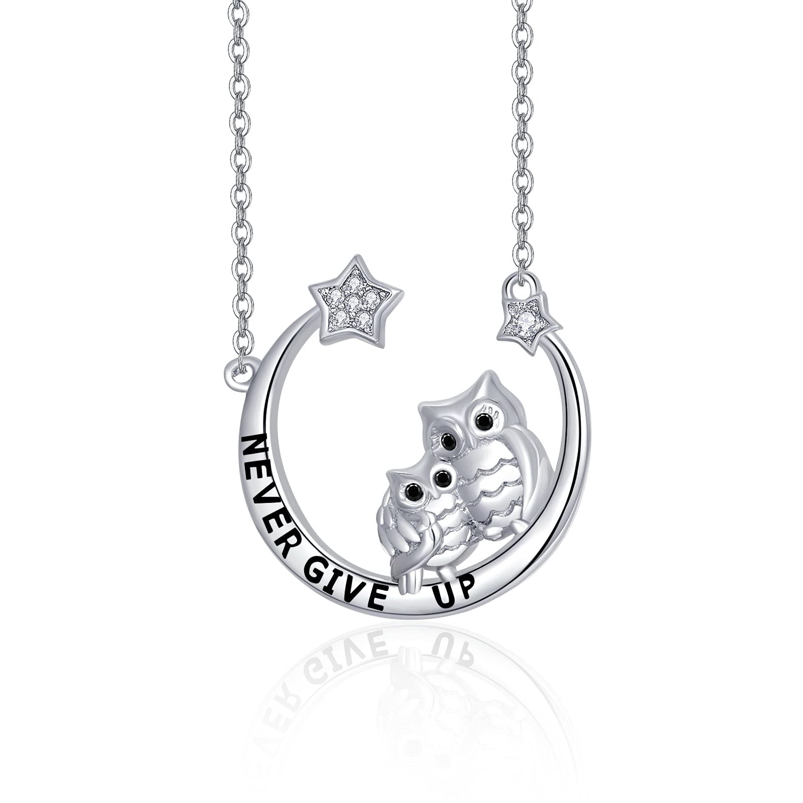 KINGWHYTEWomen Animal Necklace, Mother and Daughter Necklace 925 Sterling Silver Jewelry Gifts For Animal Lovers Women Girls Birthday Gifts
