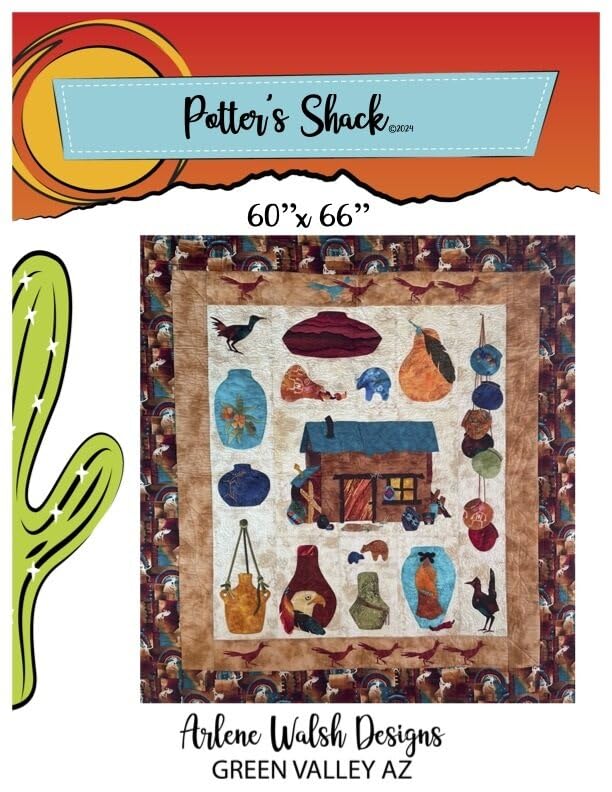 Generic from The Potter's Shack Quilt Pattern - an Arlene Walsh Design, Southwest Pattern, Fused Applique, Small
