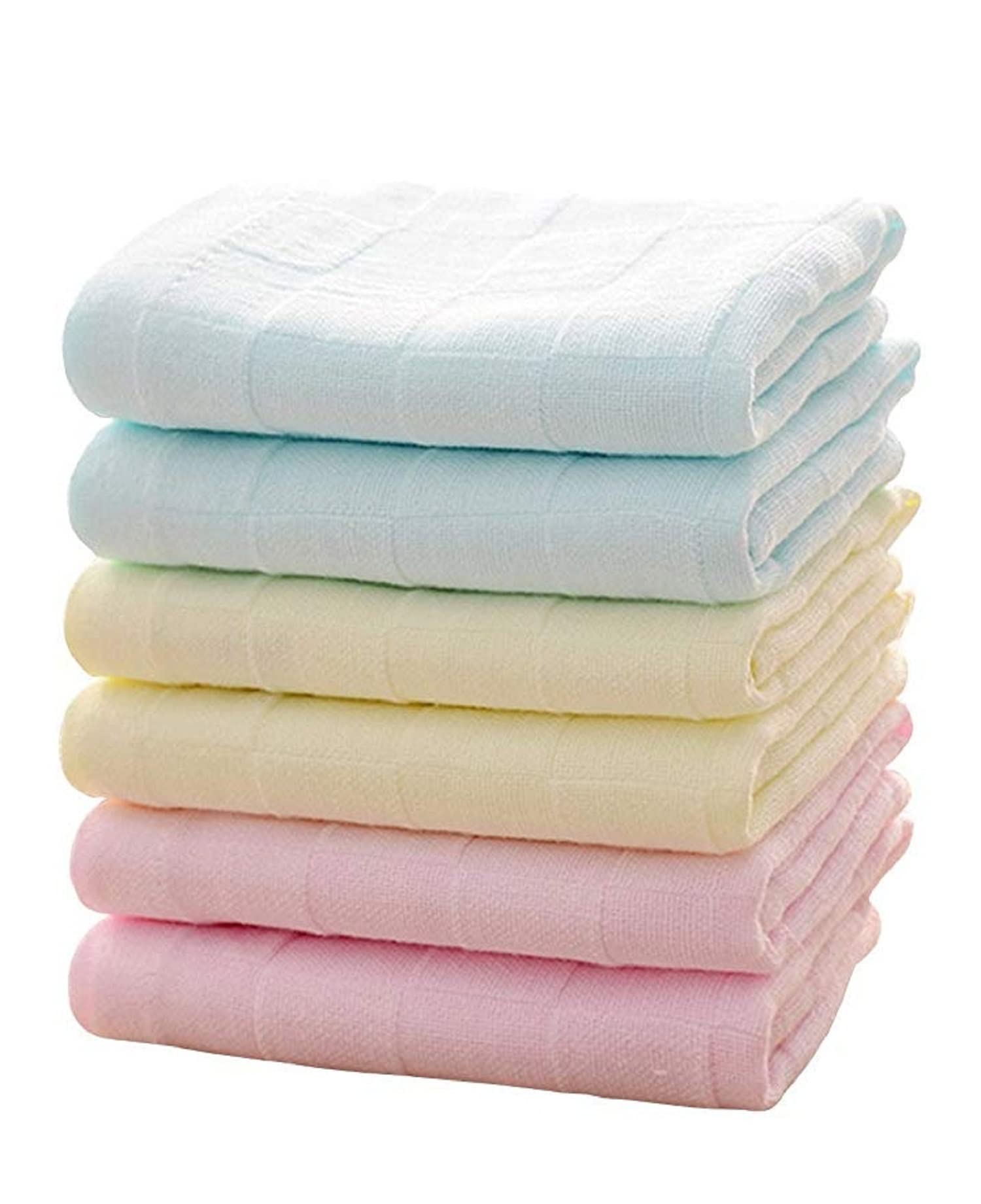 Khillayox 100% Cotton Small Size Handkerchief/Rumal/Face Towel | Extra Soft And Super Absorbent Handkerchieves For Women's, Set of 6 & 12- (11" x 11") - Multicolored