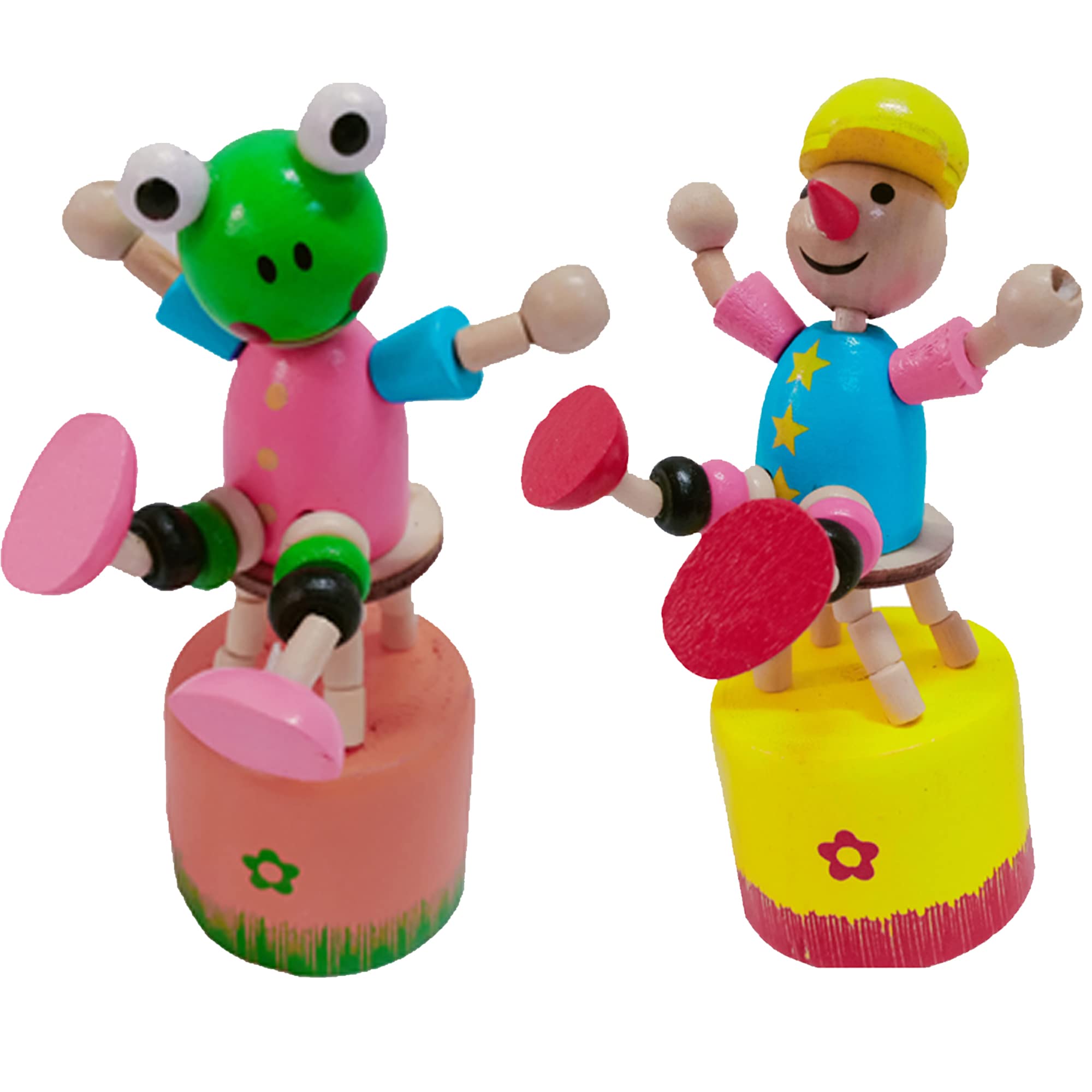 khadi eco basket colorful channapatna wooden push up press joker toy (set of 2)- Multi color (B0792G9HY8) Amazon Price History, Amazon Price Tracker
