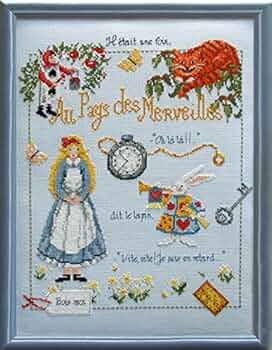 クロスステッチ　完成品　不思議の国のアリス クロスステッチ完成品〜不思議の国のアリス〜 タペストリー
