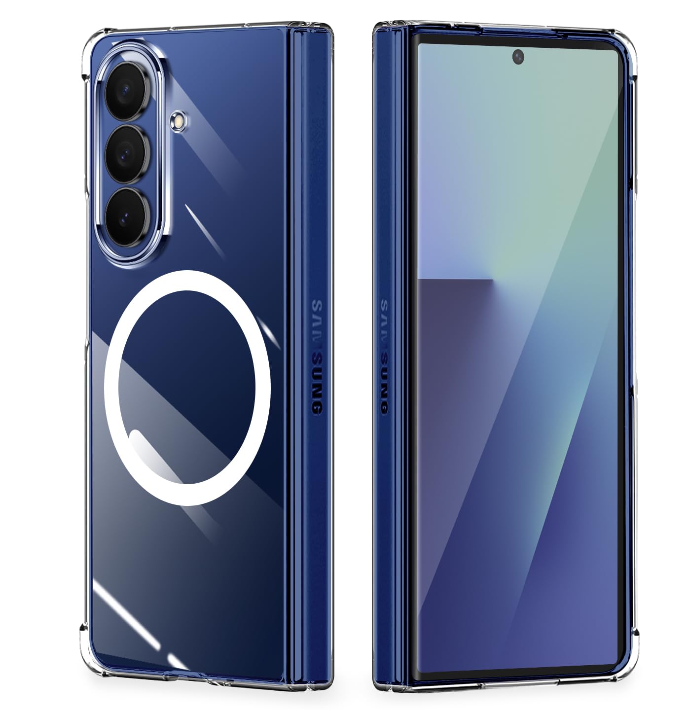 マグセーフ対応 透明TPUケース Amazon.co.jp: Galaxy Z Fold7 ケース クリア MagSafe対応 耐衝撃