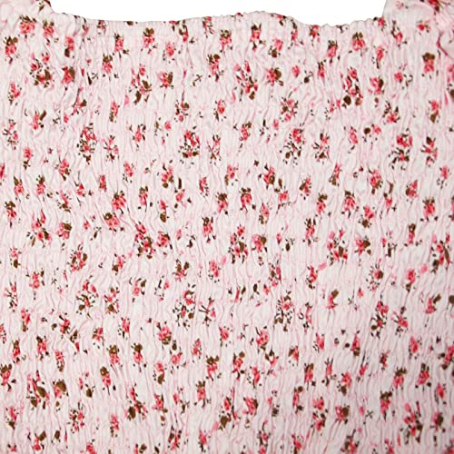 Image of Sister Amy Women's Boho Floral Print Square Neck Beach Party Flowy Ruffle Midi Dress