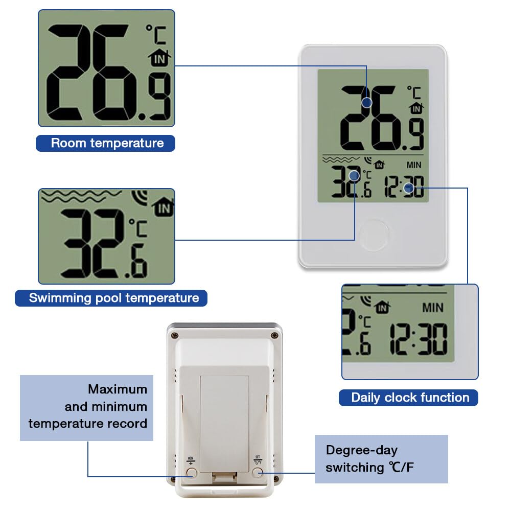 Pool Thermometer Frosch Design - Schwimmende Temperaturanzeige