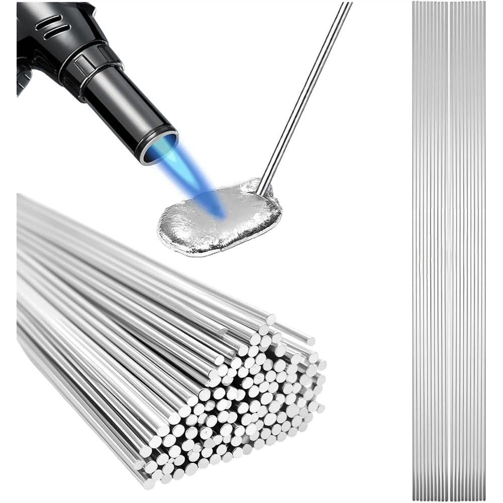 Udsknv[Ksl Silver Aluminum Repair Rods, 50Pcs Low Melt Aluminum Brazing Rods For All Position Welding, Aluminum Soldering Wire