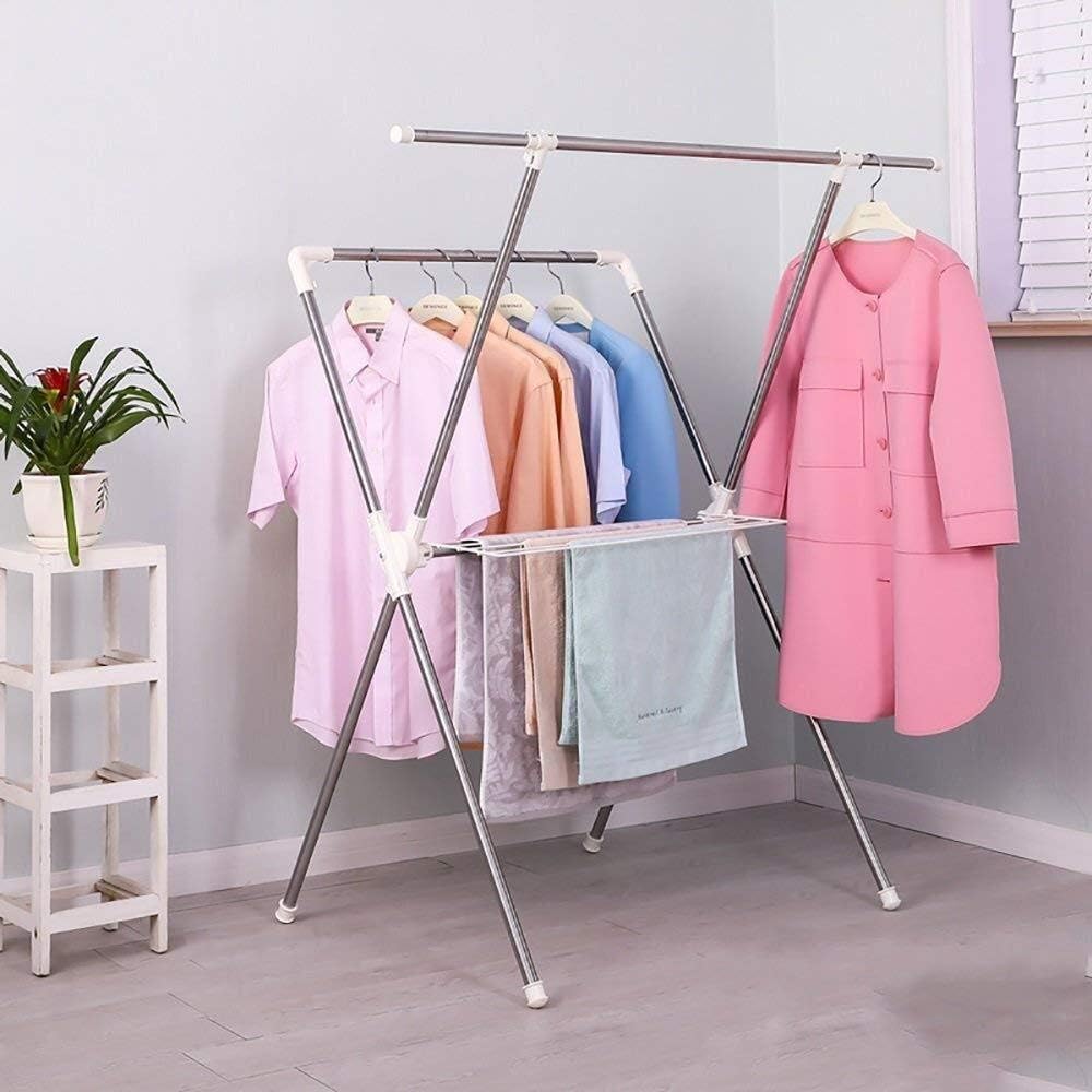 Floor-Standing Drying Rack Folding Towel Rack
