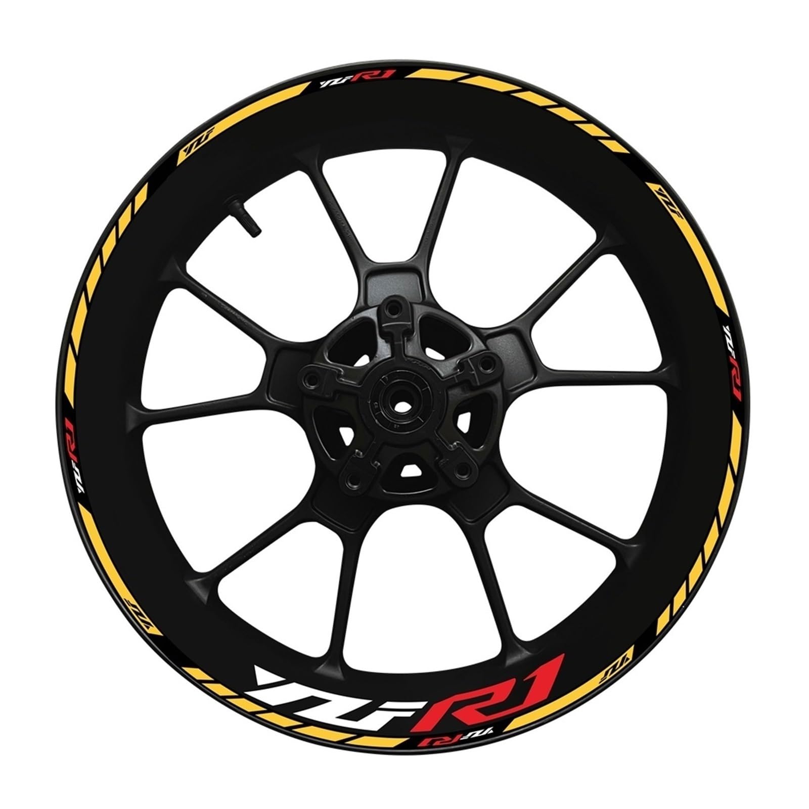 Ujnheq Color15 Motorcycle Thickened Edge Outer Ring Reflective Sticker Stripe Wheel Decals For Yamaha Yzf R1(Color15)