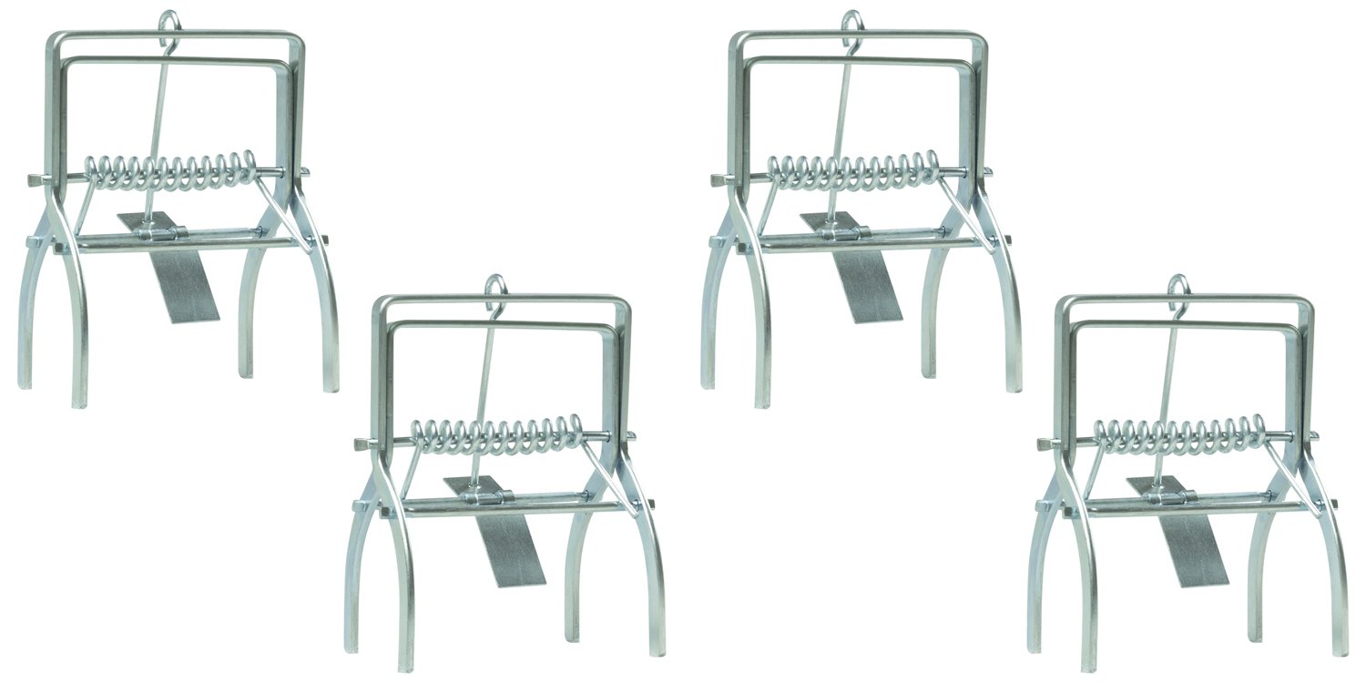 Woodside 4 Pack of Heavy Duty Mole Claw Scissor Talpex Traps Fast Humane Kill