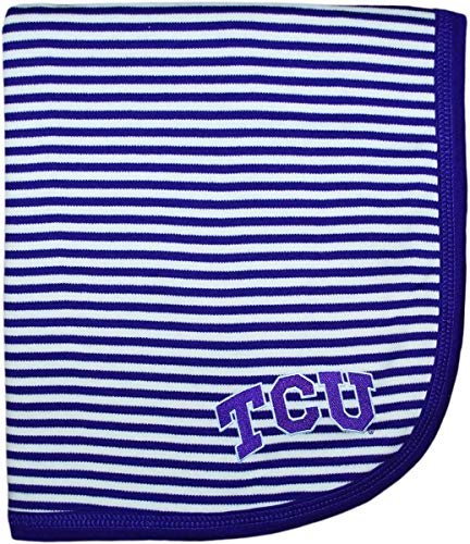 Image of Creative Knitwear Texas Christian University TCU Striped Baby and Toddler Blanket