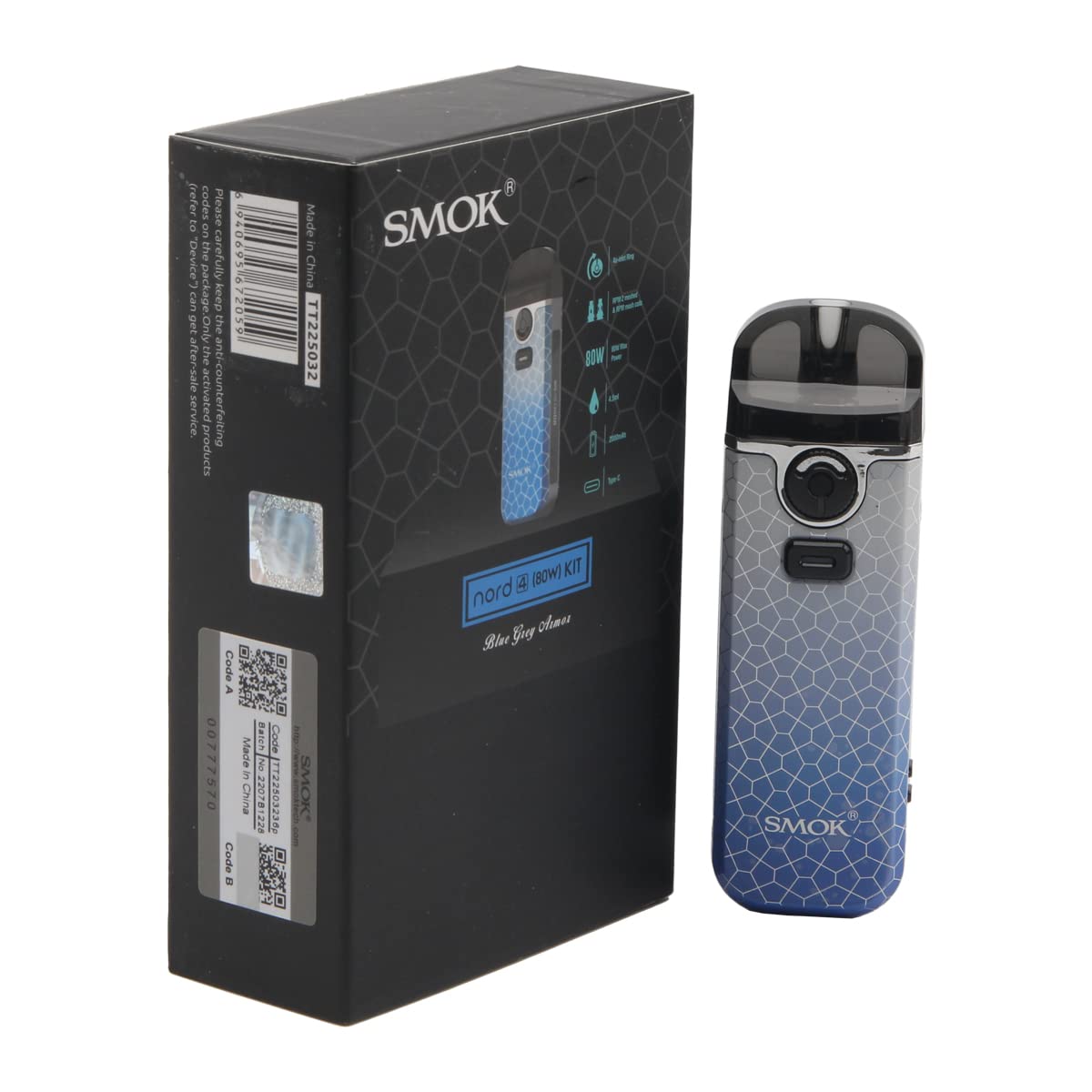 smok nord 4 blue grey armor SMOK Nord 4 80W Pod Vape Kit – Gadget Cloudz main image 0