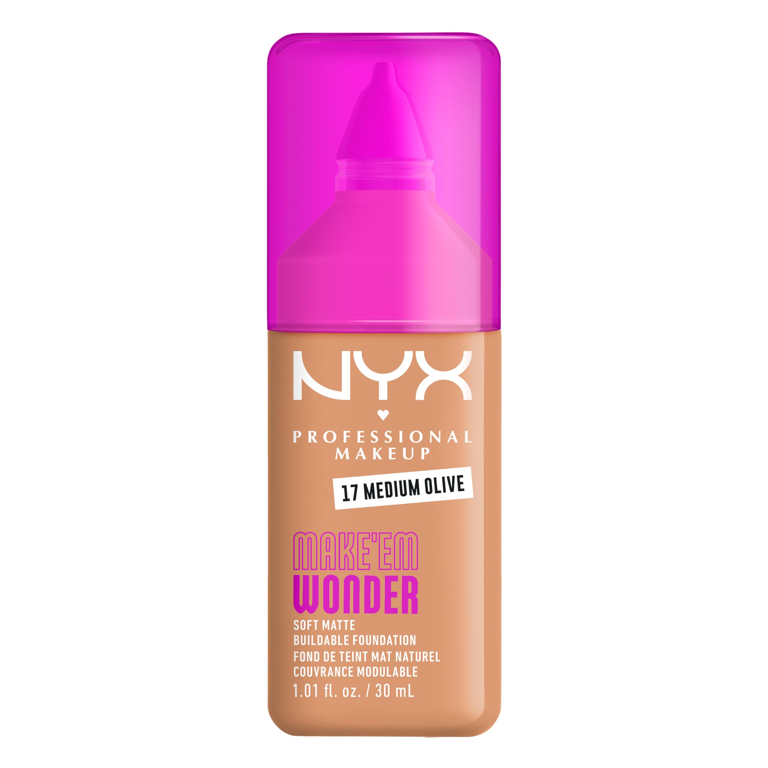 NYX Professional Makeup Foundation Make 'EM Wonder Shade: 17 Medium Olive