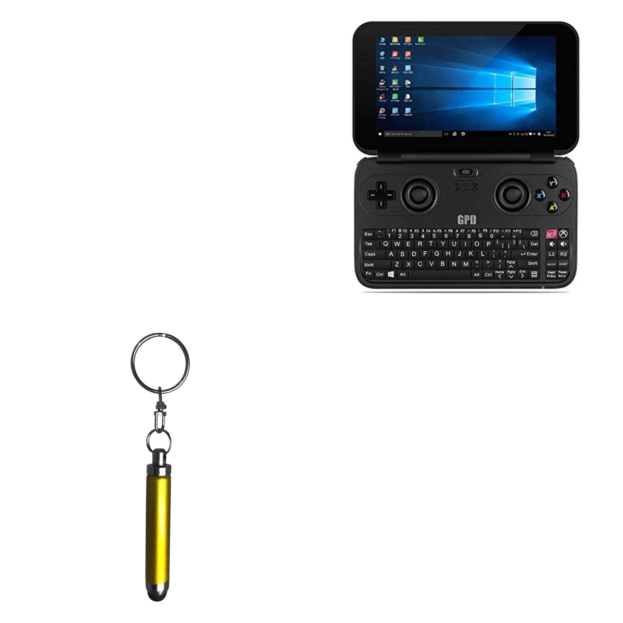 BoxWave Stylus Pen Compatible with 6 Goodlife623 GPD Win 3 Handheld Game Console - Bullet Capacitive Stylus, Mini Stylus Pen with Keyring Loop - Bronze