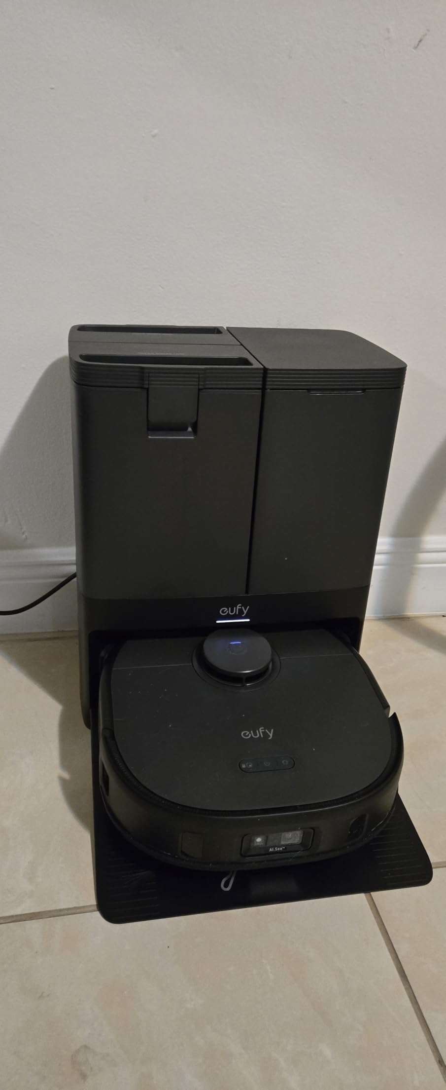 eufy X10 Pro Omni Robot Vacuum and Mop Combo, 8,000 Pa Suction, Dual Mops with 12 mm Auto-Lift and Carpet Detection, AI Obstacle Avoidance, Auto Mop Washing, Auto Drying, Self-Emptying, Self-Refilling photo review