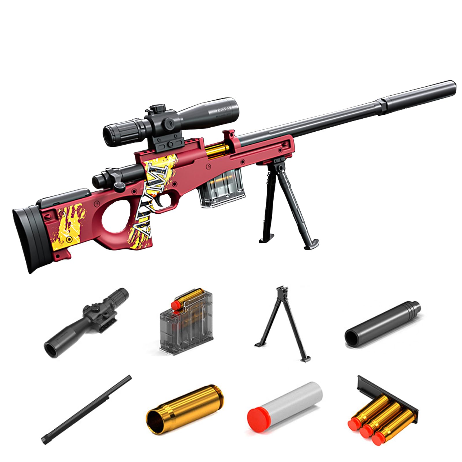 Amazon.co.jp: Homepatche スポンジ銃 おもちゃ ショットガン AWM狙撃 
