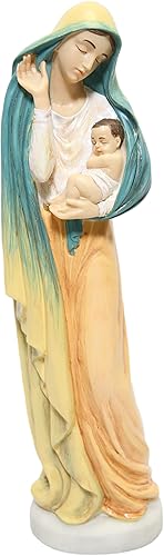 Estatua de estatua de regalo de Virgen María y Madre Bendita con el bebé Jesús para niño santo de 12 pulgadas, figura Vittoria Collection Made in