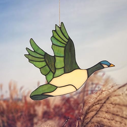 Miniatura 8 de Panel colgante redondo de vitral de 16 pulgadas, estilo Tiffany, adorno hecho a mano, atrapasoles, ventana interior para ventanas o pared