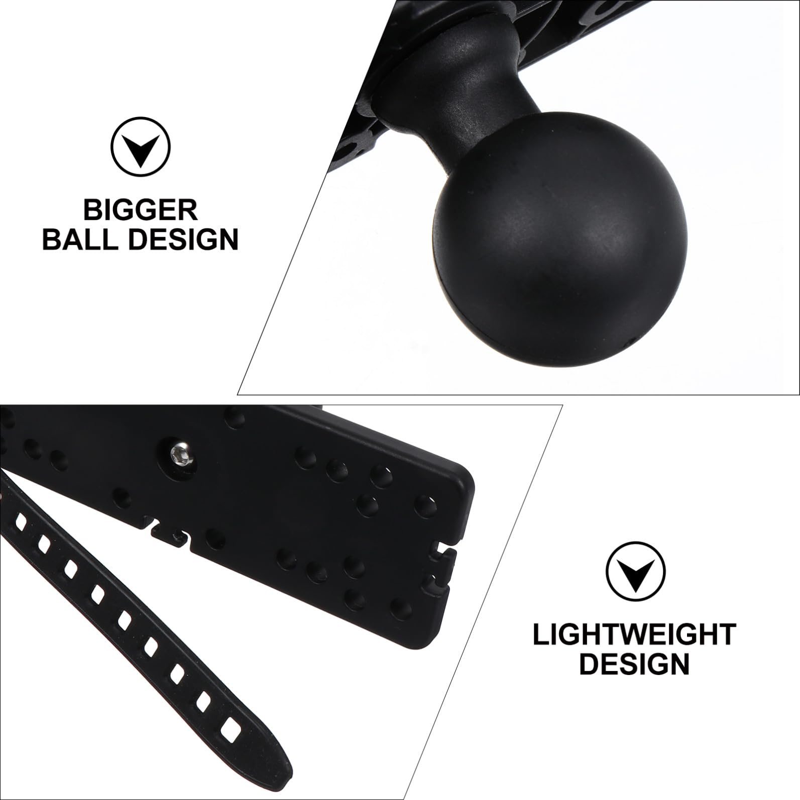 jojofuny Halterung für Fischfinder plat kanu zubehör Bootszubehör Kanu Fischfinder Halterung Boat Accessories Teil Kajak Kajak Multifunktionshalterung Kajak Zubehör Nylon Black