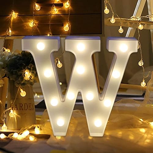 Letrero con luces LED de marquesina, letrero luminoso con 26 letras del alfabeto, para luz nocturna, bodas, fiestas de cumpleaños, lámpara de