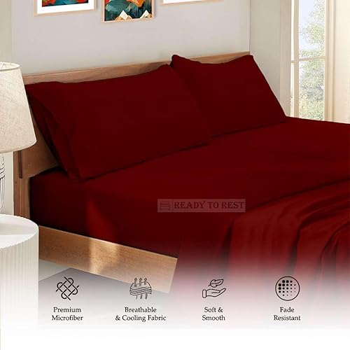 Miniatura 4 de Sábanas divididas tamaño King, sábanas ajustables divididas tamaño King de 5 piezas para dormir con números, sábanas de microfibra ultrasuave de