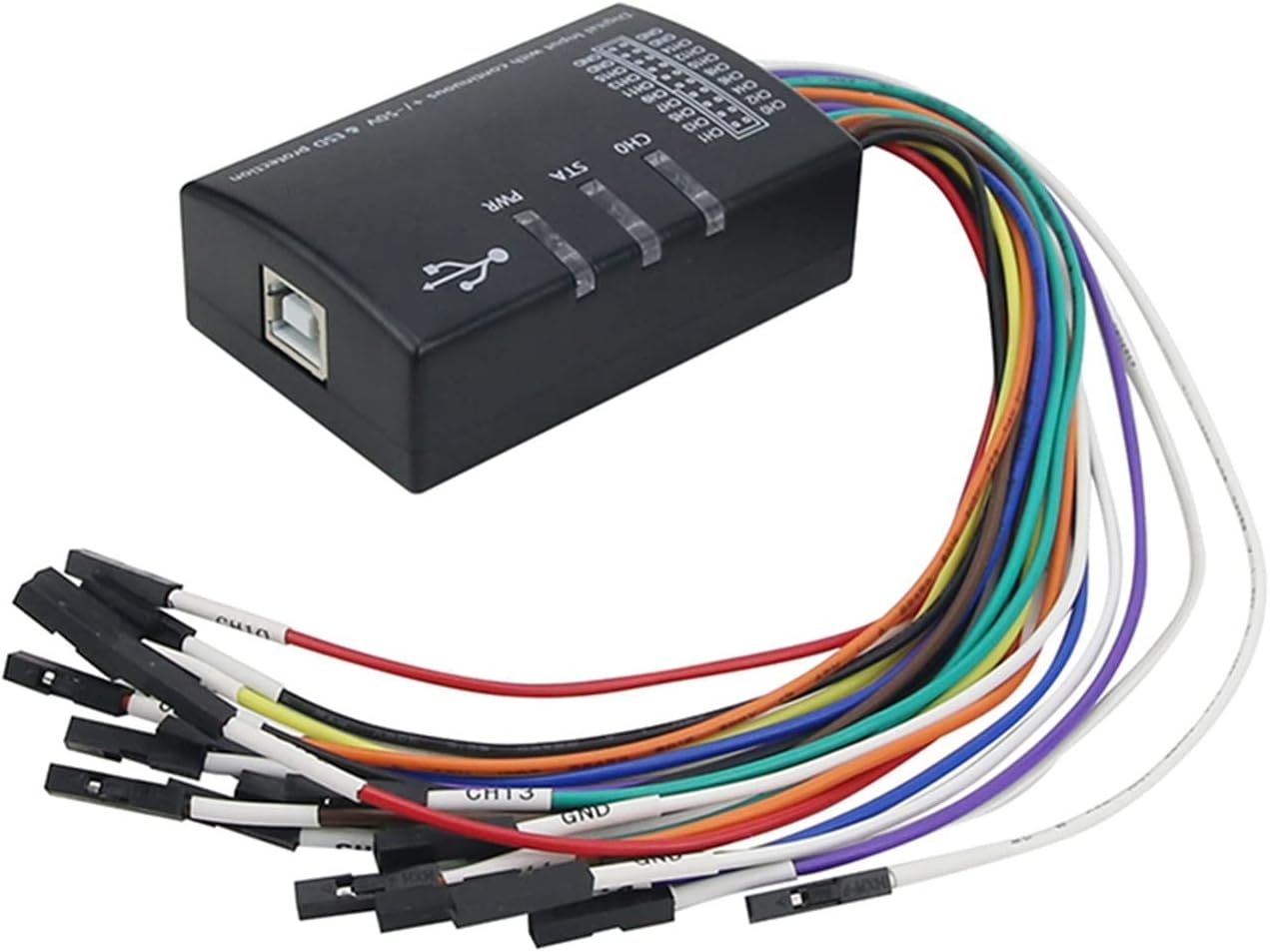 Logic Analyzer Kit Mini 16 Logic Analyzer USB 100M Max Sample Rate 16CH Version 1.1.34 Support 1.2.10 Software