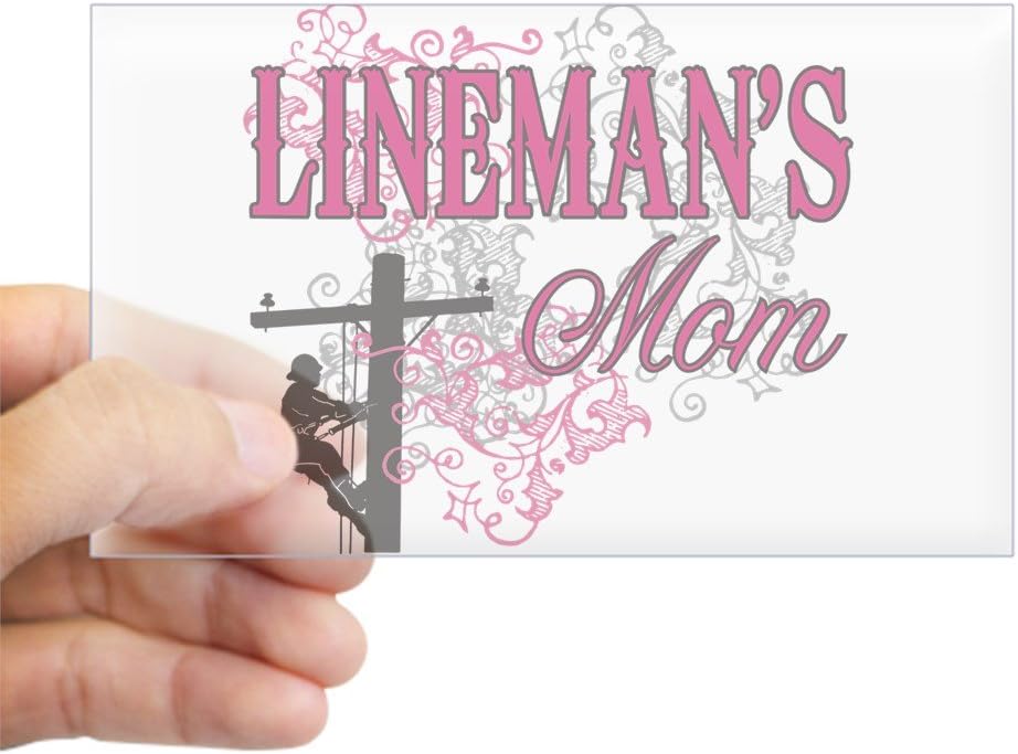 CafePress Lineman's Mom Rectangle Bumper Sticker Car Decal