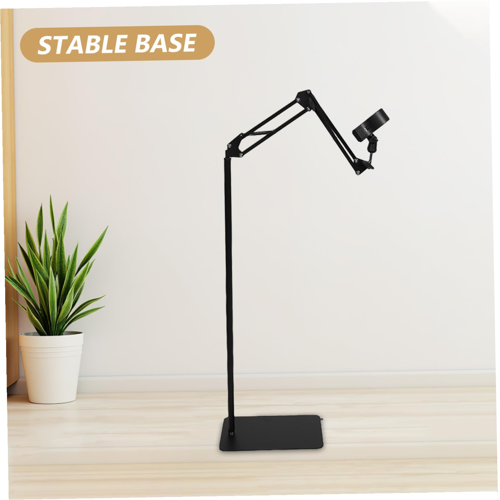 COLLBATH Höhenverstellbarer Haartrocknerständer mit faltbarem Arm und Rutschfester Klemme freihändiger kompakter Föhnhalter für Bad Schlafzimmer Salon platzsparend und tragbar