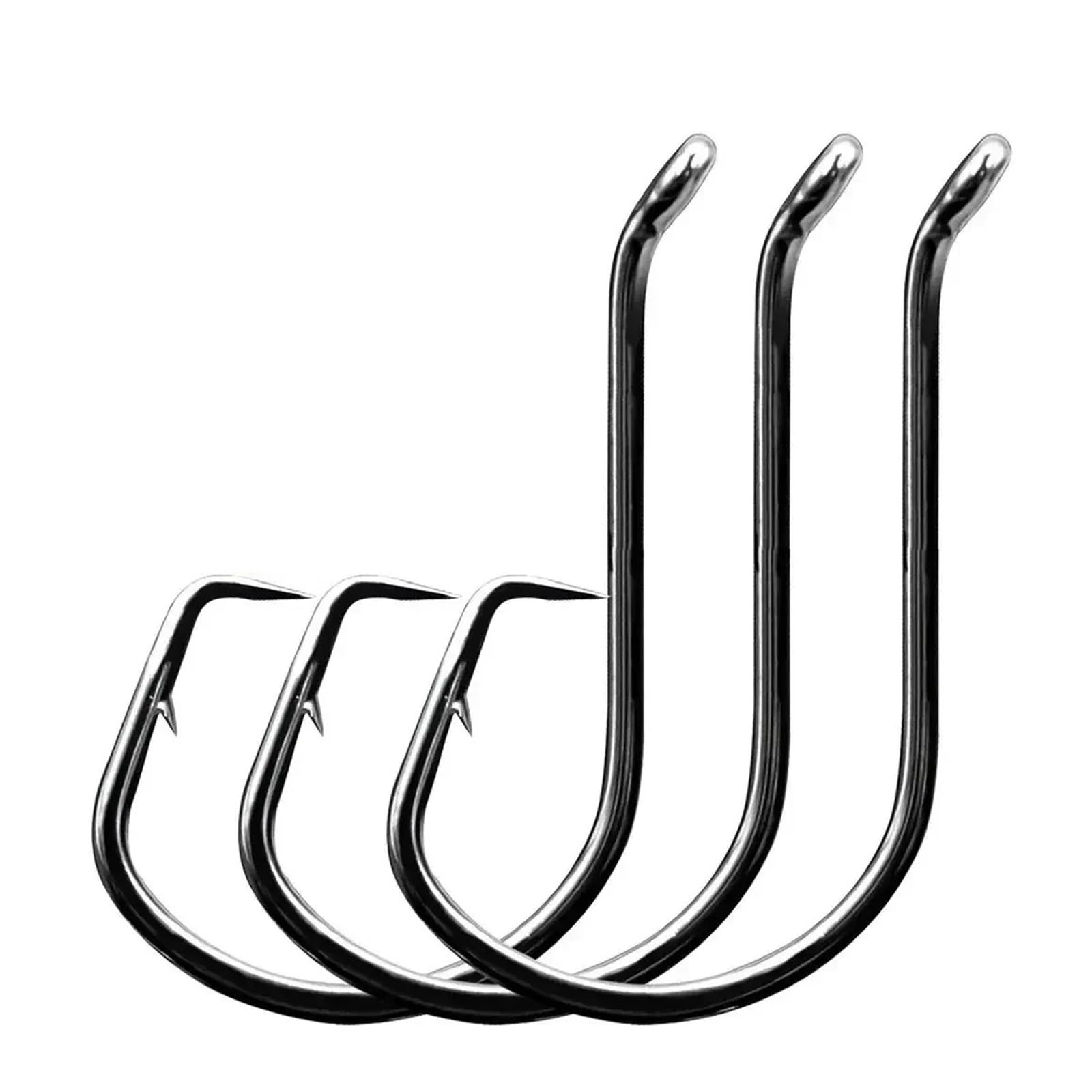 Hameçons de pêche circulaires, 25 à 50 pièces, appâts Vivants for la pêche à la Carpe, au Poisson-Chat, au Bar, au Poulpe, à l'eau salée(Size-8-0 Gap-17mm,50 Pcs)