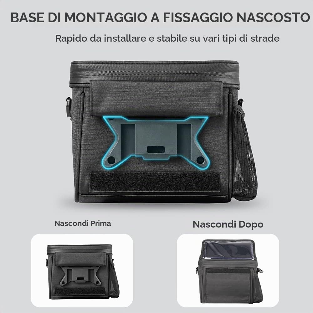 Lixada Borsa Manubrio Bici Impermeabile con Finestra in TPU Altezza Regolabile Touch Screen 20,5x18,3x12,5cm, Borse MTB da Manubrio Stabile per Il Ciclismo di Breve Distanza Pendolarismo
