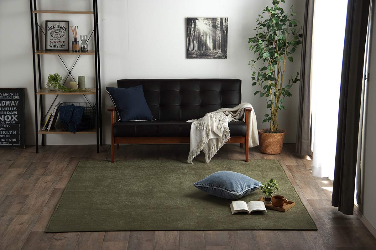 Amazon | ラグ カーペット シェニール アイリス グリーン 約200×250cm 