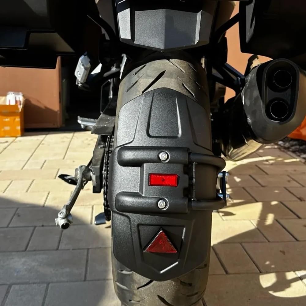 Koło przedłużenie błotnika Akcesoria motocyklowe osłona przeciwbryzgowa błotnik tylnego koła obudowa ochronna pasuje do Benelli TRK 702 X Błotnik zmodyfikowana(Black)