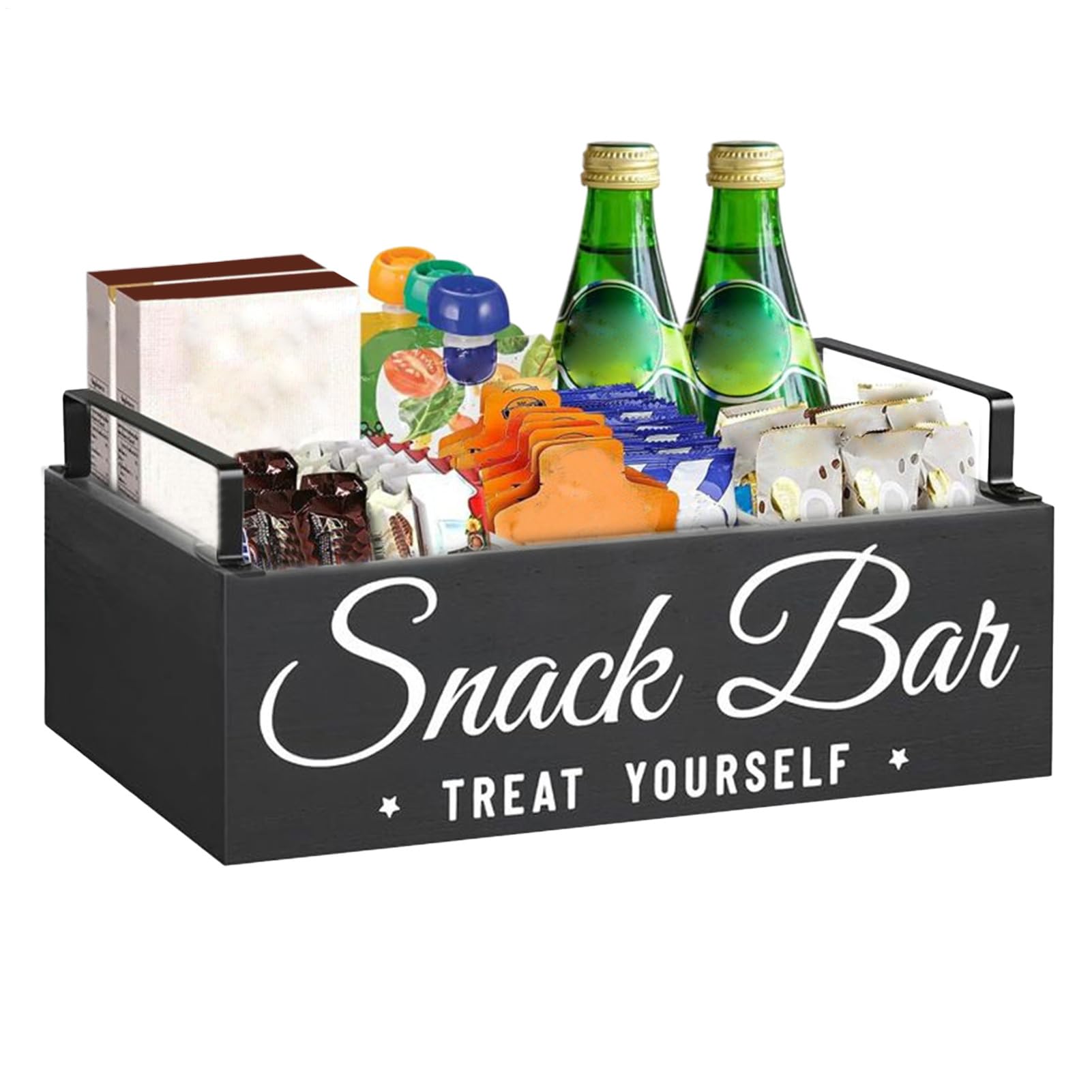 Coffee Counter Organizer - Kitchen Storage Rack | Condiment Holder Mug Tray with Handle for home breakroom studio dining table dorm living room hotel