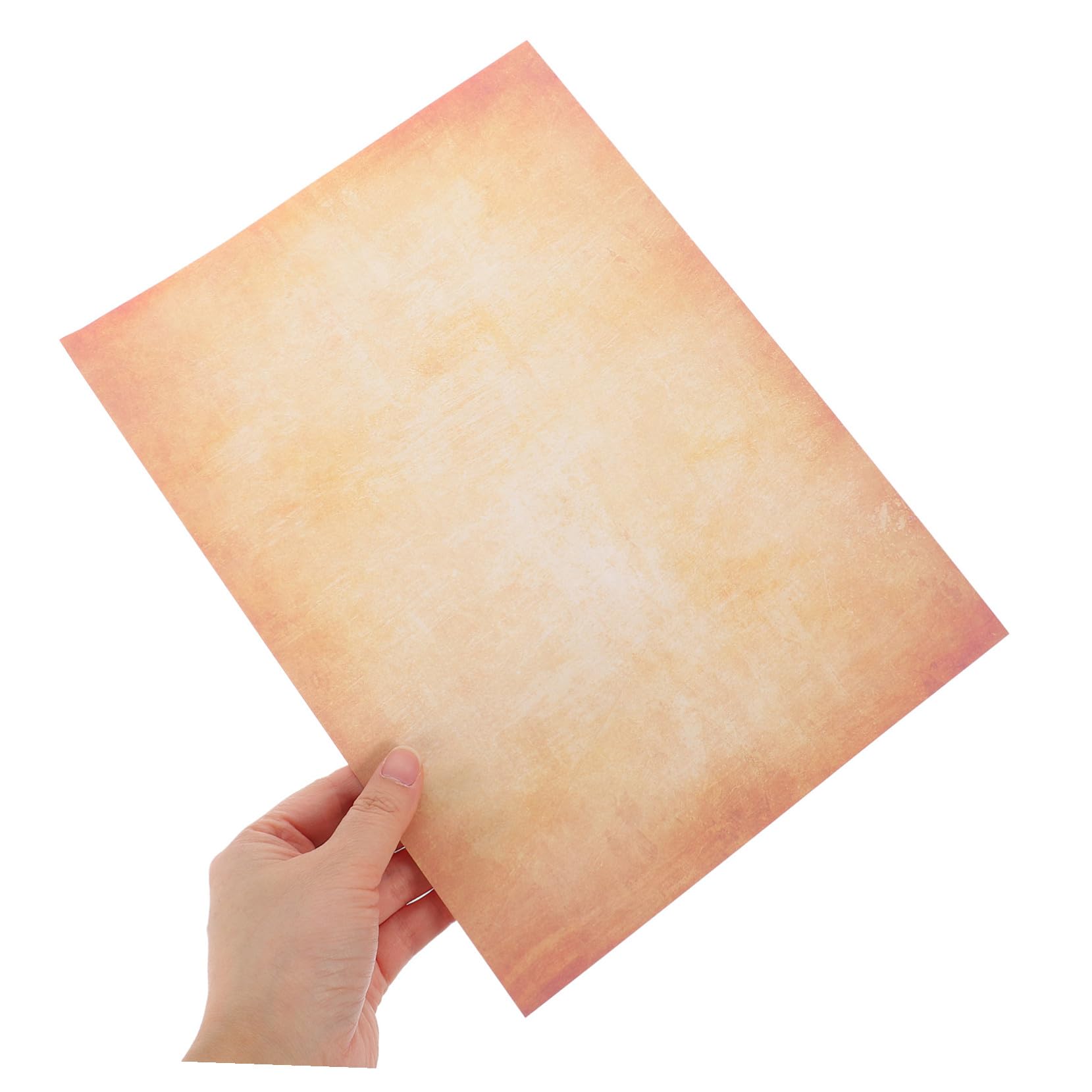 NOLITOY 100 Blatt Vintage Briefpapier im Europäischen Stil mit Nostalgischem Faltenmuster Bedruckbares Einladungspapier für Schreiben Malen Basteln und Dekorative Fotobedarf