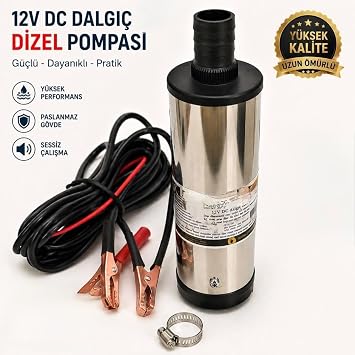 12V Dalg  Dizel Pompa   Y ksek Performansl  Akaryak t Aktarma Pompas , Ta nabilir Yak t Transfer Pompas