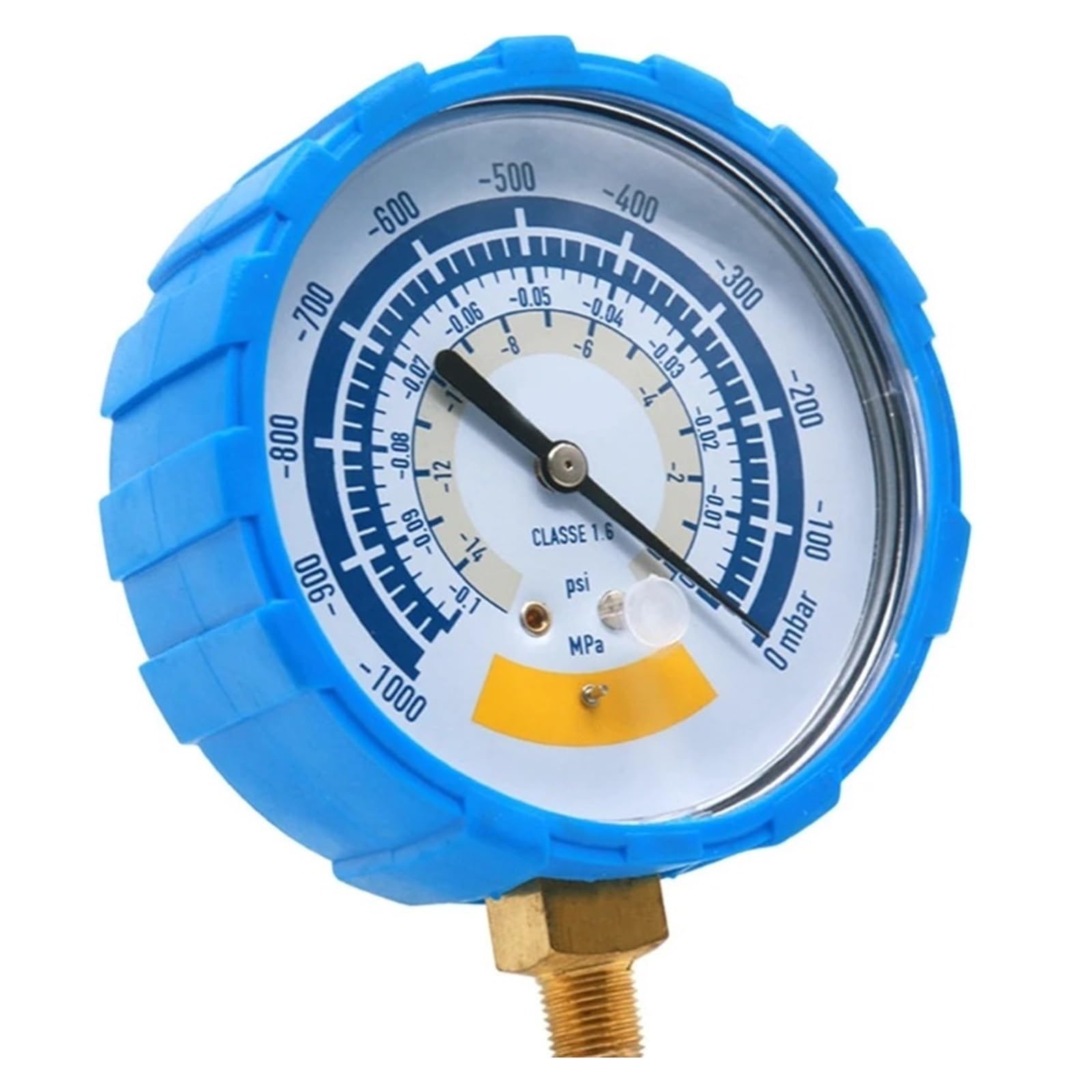 Pressure mini manometr do pomiaru ciśnienia paliwa, ciśnieniomierza próżniowego, 0-14 psi, przyłącze 1/8 cala (Large C)