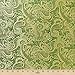 Metallic Paisley Brocade Fabric 60" By Yard in Red Yellow White Purple Blue (Kelly Green / Gold)