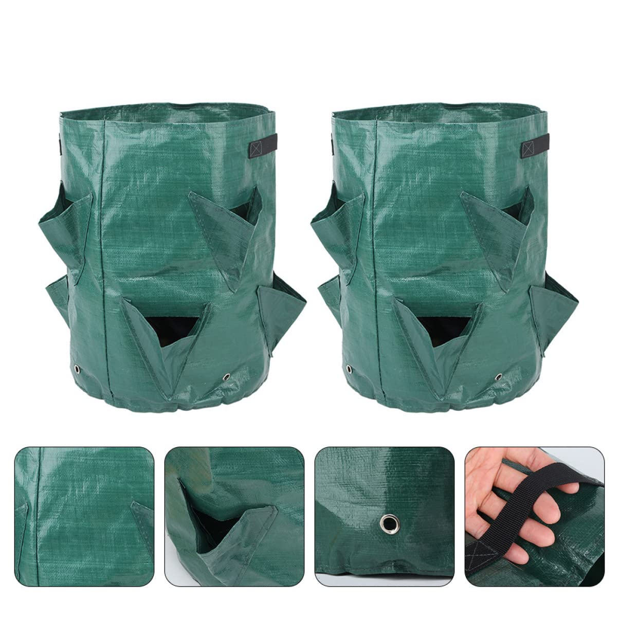TOYANDONA 2 Series Bolsa Plantas PE Jardín Y Resistente Y Reutilizable Fresas Y Verduras 2 Piezas*2