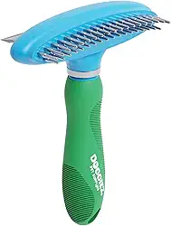Escova para cães 2 em 1 para queda e subpelo, escova de pelos para cães – escova de cabelo longo para cães – escova de cabelo longo para cães – escova de pelo curto, escova de gato de pelo longo