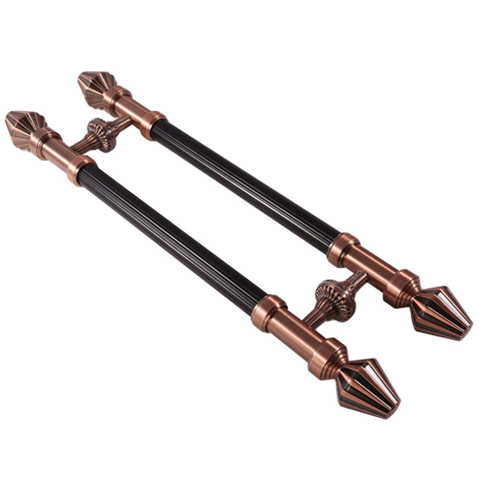 CWCQGH Door Pull European Style Door Handle Push/Pull Aluminum Alloy, Retro Entry Barn Handle Bar with Install Fitting, for Wood Doors/Glass Doors/Sliding Doors,Red Copper-150cm/59inch