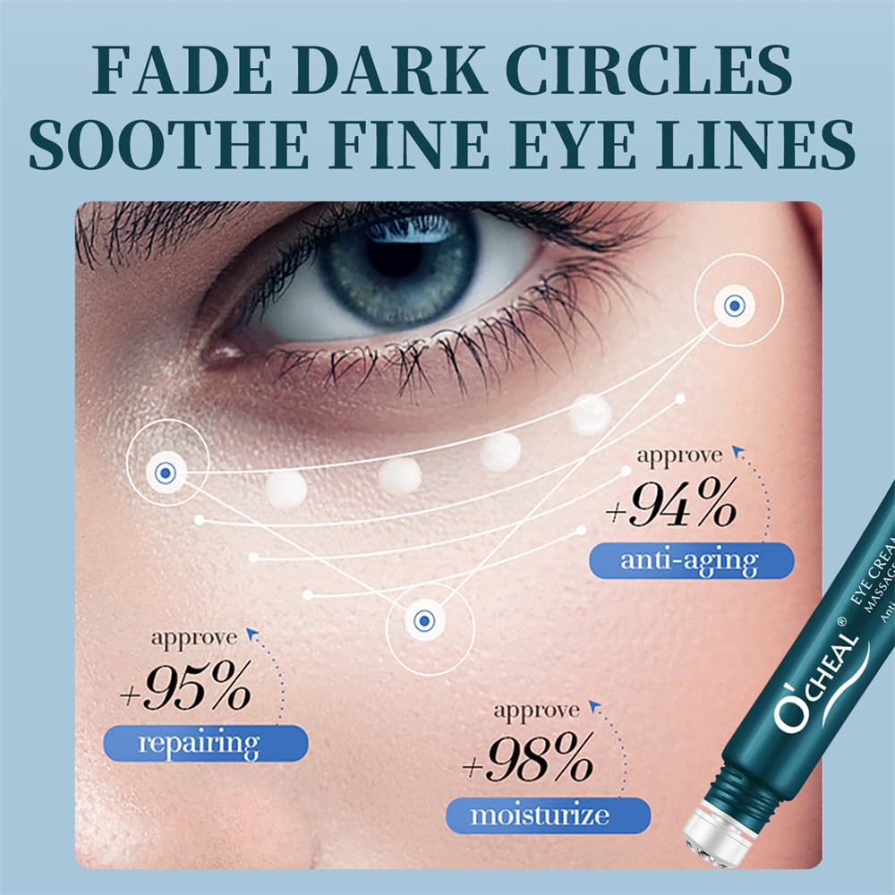 Eye Cream for Dark Circles & Puffiness, Daily Wrinkle Cream, Anti Aging Line Smoothing Skin Care Treatment, Reduce Wrinkles - Image 4