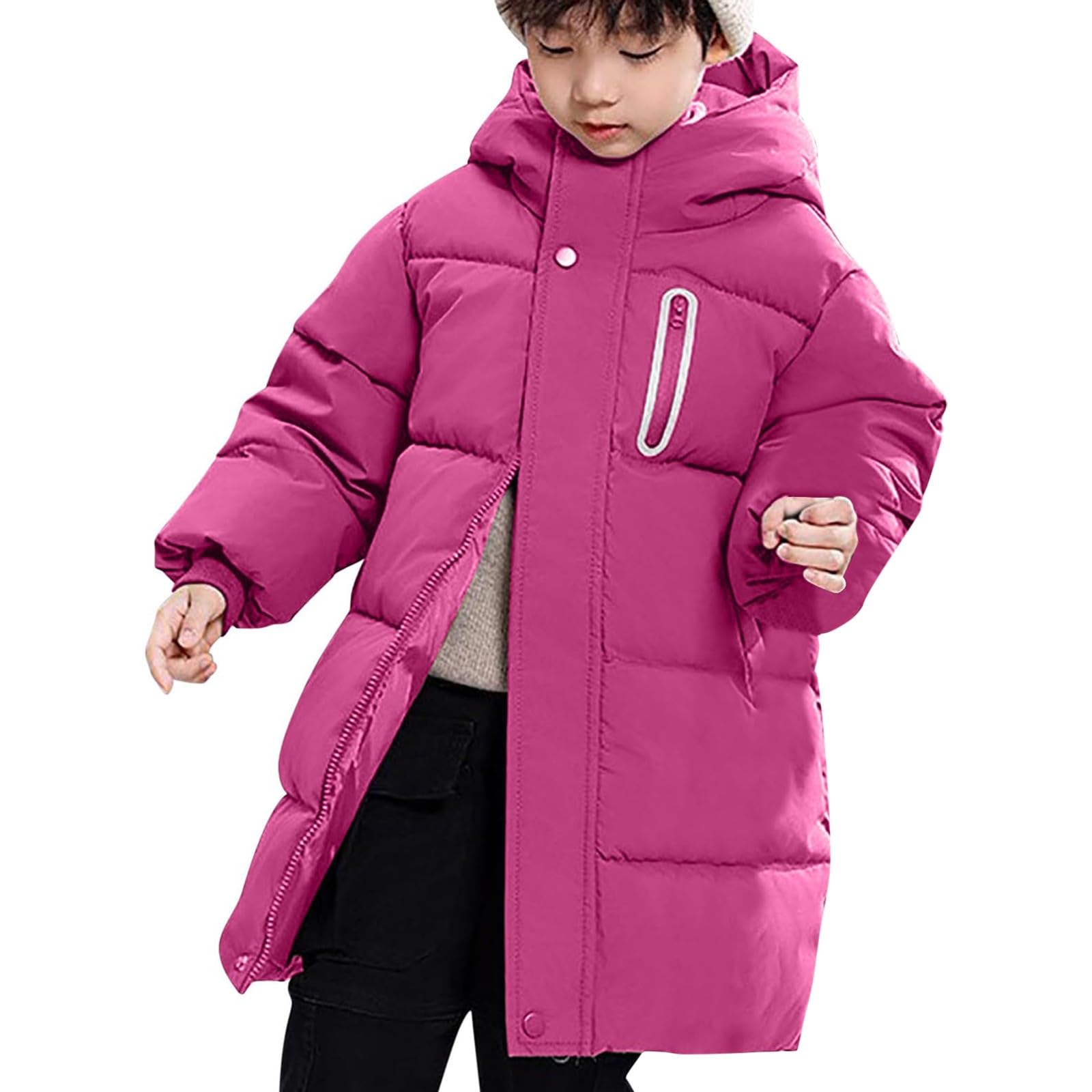 Abrigos acolchados de invierno para niñas y niños, chaqueta cálida con capucha, chaqueta acolchada gruesa, abrigo de moda casual