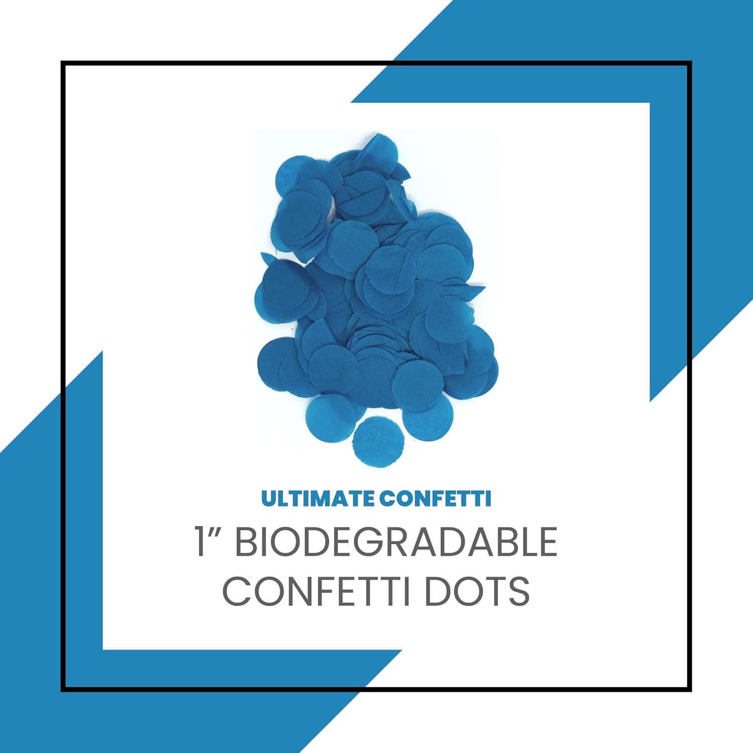 Ultimate Confetti, Blue Biodegradable Confetti Circles - Flame-Resistant and Slow-Falling Round Tissue Paper Confetti for Cannon and Launcher use – Best for Celebrations - 1 lb, 16 oz