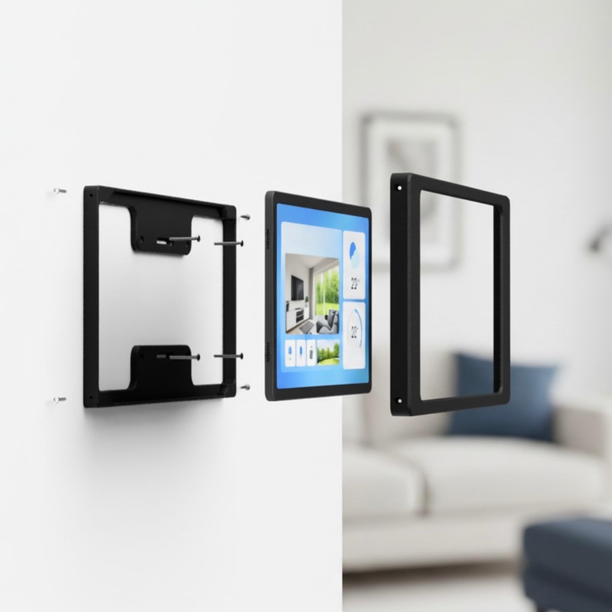 Supporto Tablet da Parete Samsung Galaxy Tab A9+ A11 Plus 11 Pollici Cornice Fissa Ultra Piatta Nero