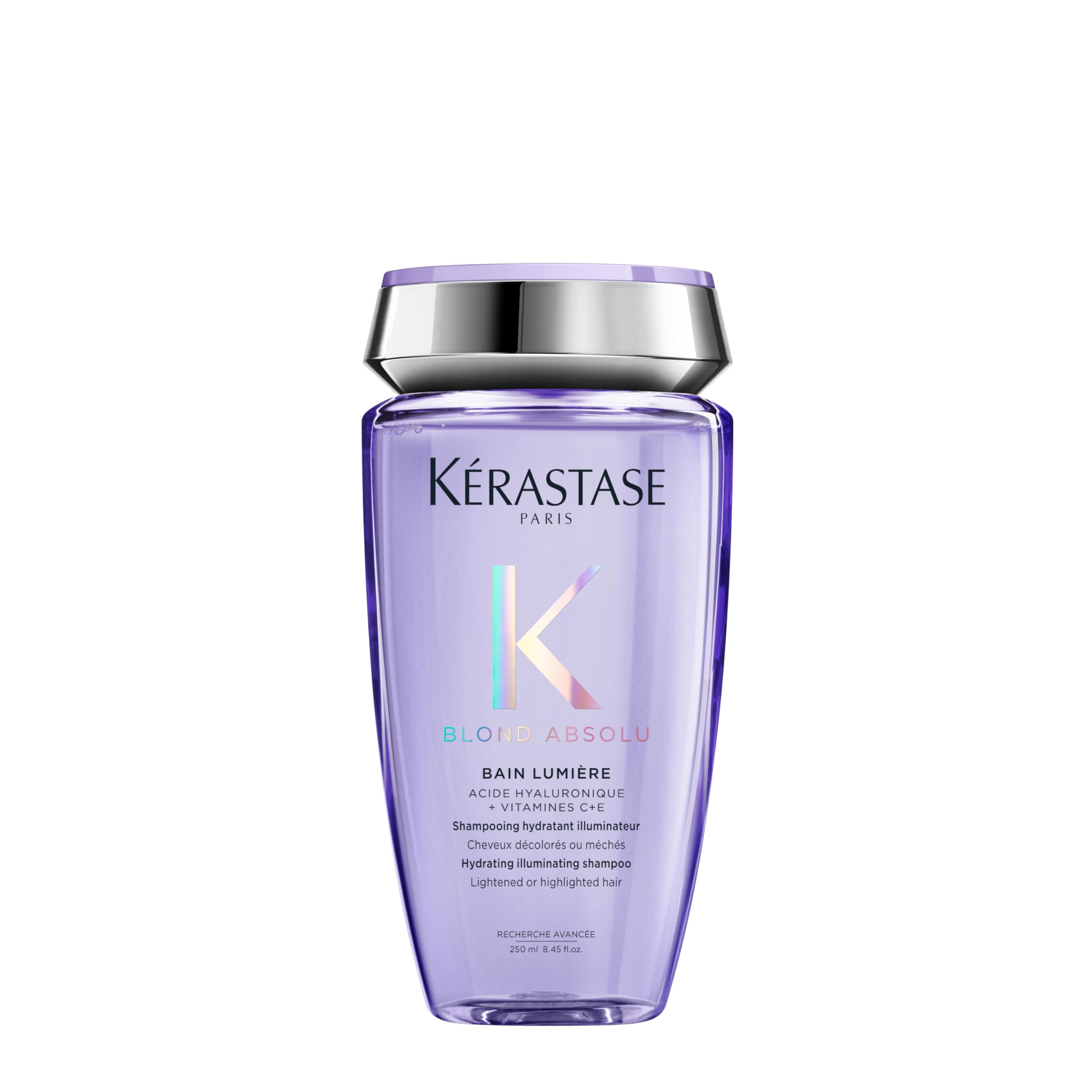 Kérastase | Shampoo für blondes Haar für mehr Glanz, Haarbad mit feuchtigkeitsspendender Hyaluronsäure, Bain Lumière, Blond Absolu, 250 ml