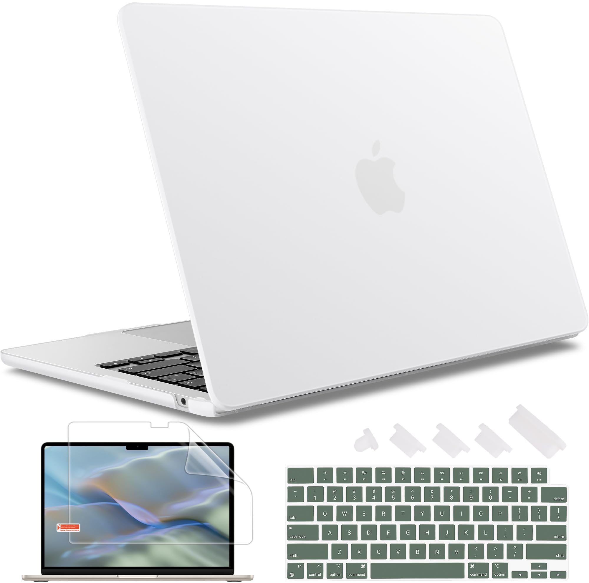 May Chen Compatible with M3 MacBook Air 13.6 inch Case 2022 2023 2024 A3113 A2681 M2 Chip, Plastic Hard Shell Case for MacBook Air 13.6" with Liquid Retina Display Fits Touch ID, Matte Transparent (B0B6VBBV1R) Amazon Price History, Amazon Price Tracker