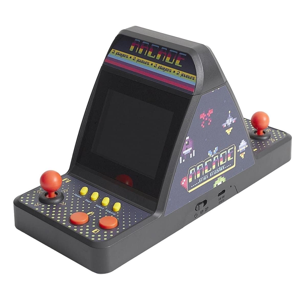 AltoBuy Mini borne d'arcade rétro Duel 1vs1, Noire avec 100 Jeux Classiques intégrés