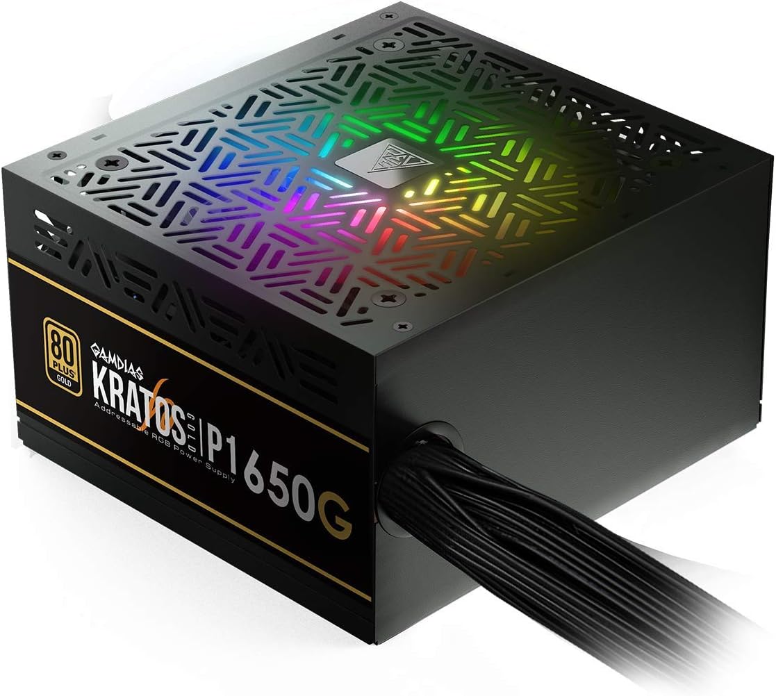 ZEUS GAMDIAS RGB Gaming PC Power Supply 650W 80 Plus Gold